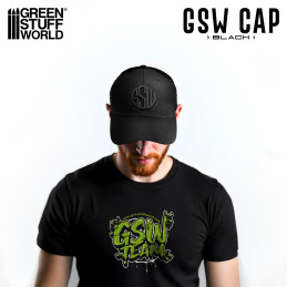 GSW Black Trucker Cap