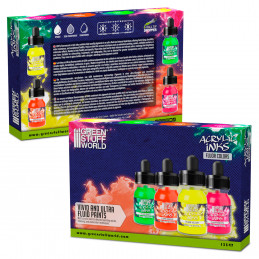 Acrylic Inks Set - Fluor (x4) | Fluorescent inks