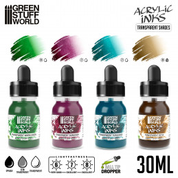 Set d'encres acryliques - Transparent Shades (x4)