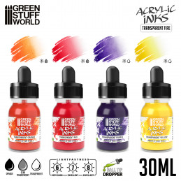 Acryltinten Set - Transparent Fire (x4)