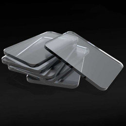 Acrylic Bases - Square 60x40mm CLEAR