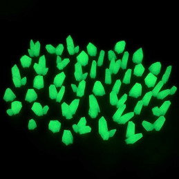 GREEN GLOW Resin Crystals - Medium