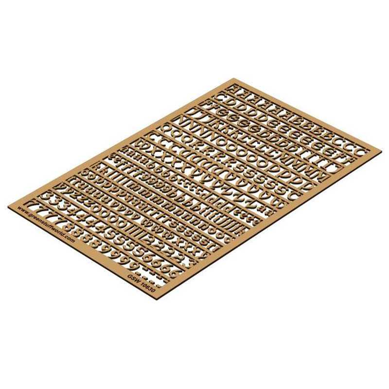 Lettres et nombres 6 mm GOTHIQUE