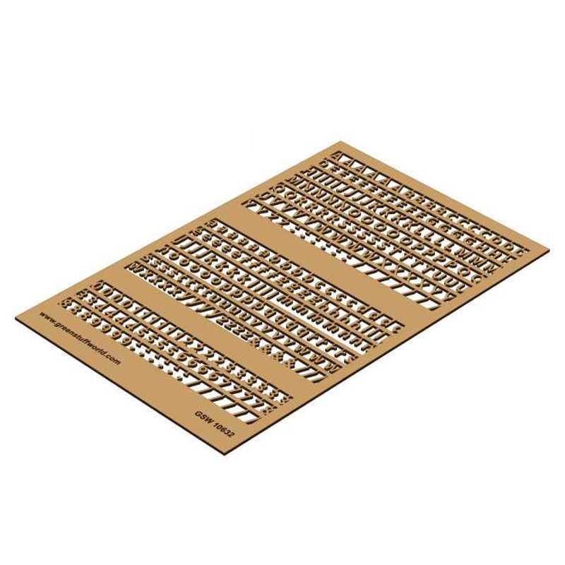 Lettres et nombres 4 mm STANDARD