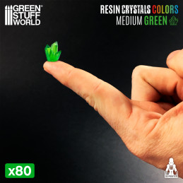 GREEN Resin Crystals - Medium | Transparent resin bits