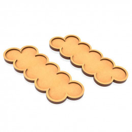 MDF Regimentsbases 25mm x 10 - SLIM-FIT