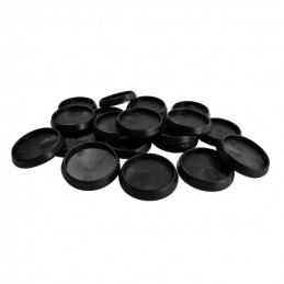 Hollow Plastic Bases - BLACK 25mm
