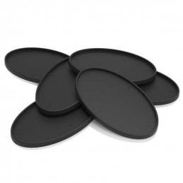 Hollow Plastic Bases - BLACK Oval 60x35mm