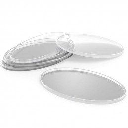 Transparente Kunststoffbasen mit Lücke 75x42mm - Oval