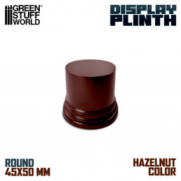 Round Display Plinth 4.5 cm - Hazelnut Brown | Round Cylinder Plinths