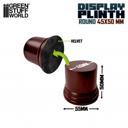 Peana madera redonda 4,5 cm - Marrón Avellana | Pedestales Redondos