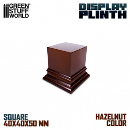 Square Top Display Plinth 4x4 cm - Hazelnut Brown | Squared Plinths