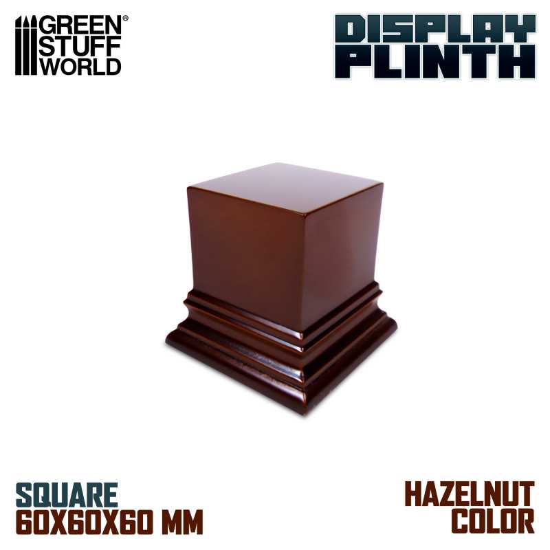 Square Top Display Plinth 6x6 cm - Hazelnut Brown | Squared Plinths Square Top Display Plinth 6x6 cm - Hazelnut Brown | Squared Plinths