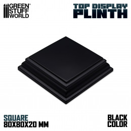 Base de Madera Cuadrada Negra 8x8 cm | Pedestales Cuadrados