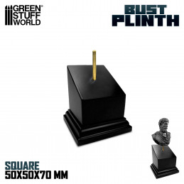 Tapered Bust Plinth 5x5cm Black | Bust Plinths