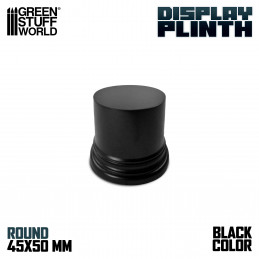 Round Display Plinth 4.5 cm - Black | Round Cylinder Plinths