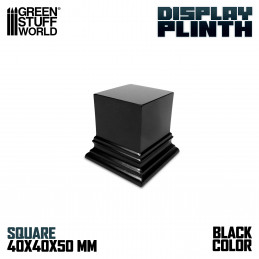 Socle Carré Ouvragé 4x4 cm - Noir | Socles Carrés