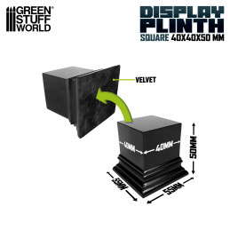 Socle Carré Ouvragé 4x4 cm - Noir | Socles Carrés