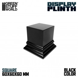 Square Top Display Plinth 6x6 cm - Black | Squared Plinths