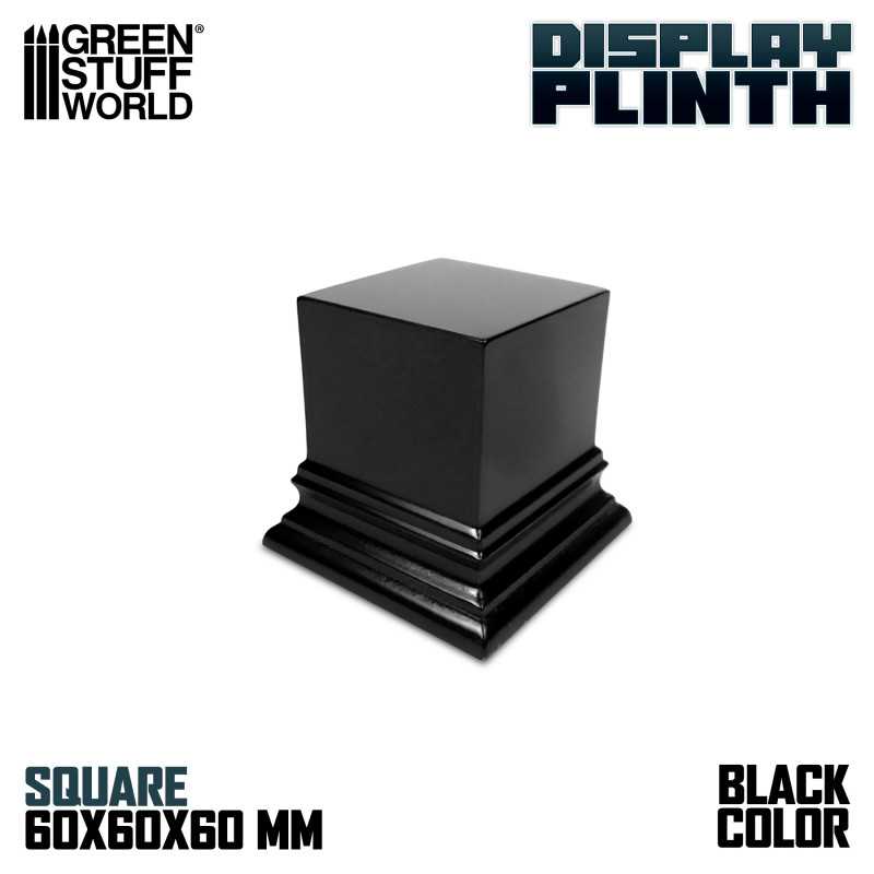 Socle Carré Ouvragé 6x6 cm - Noir | Socles Carrés