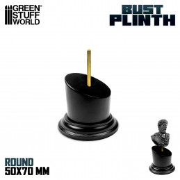Tapered Round Bust Plinth 5x5cm Black | Bust Plinths