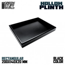 Hollow squared display 20x14 cm Black | Hollow plinths