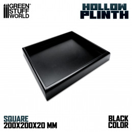Hollow squared display 20x20 cm Black | Hollow plinths