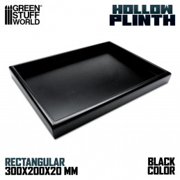 Hollow squared display 20x30 cm Black | Hollow plinths