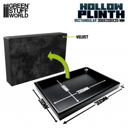 Hollow squared display 20x30 cm Black | Hollow plinths
