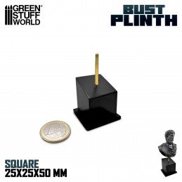 Tapered Bust Plinth 2.5x2.5cm Black | Bust Plinths