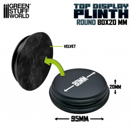 Round Top Display Plinth 8cm | Round Cylinder Plinths