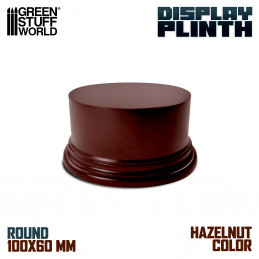 Round Block Plinth 10cm - Hazelnut | Round Cylinder Plinths