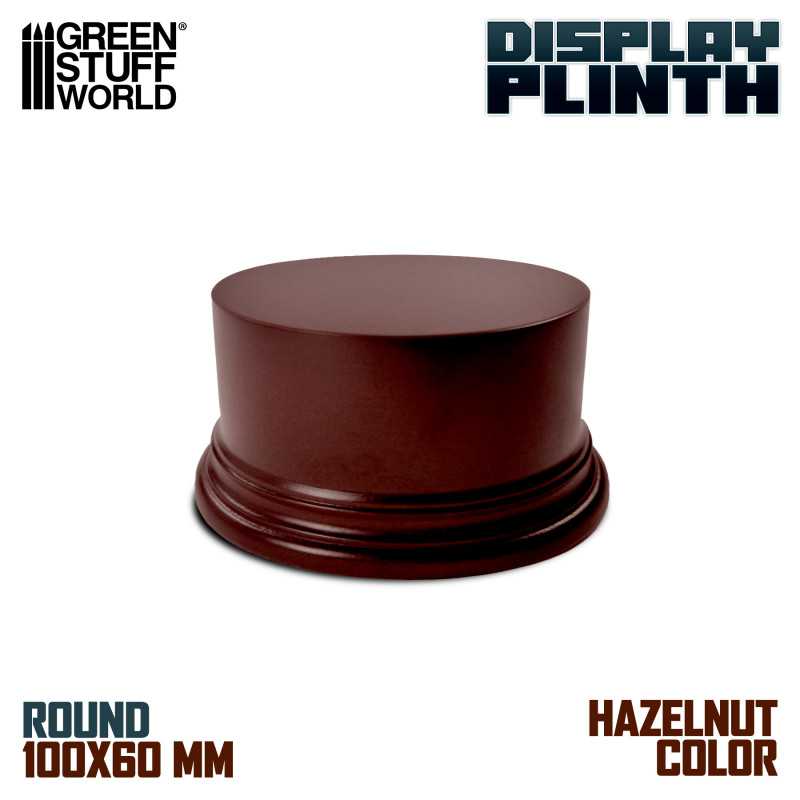 Round Block Plinth 10cm - Hazelnut | Round Cylinder Plinths Round Block Plinth 10cm - Hazelnut | Round Cylinder Plinths