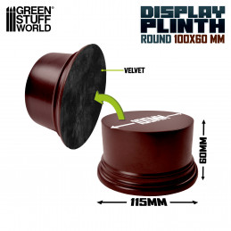 Round Block Plinth 10cm - Hazelnut | Round Cylinder Plinths