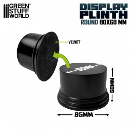 Round Block Plinth 8cm - Black | Round Cylinder Plinths