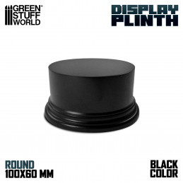 Peana de madera redonda 10cm - Negro | Pedestales Redondos
