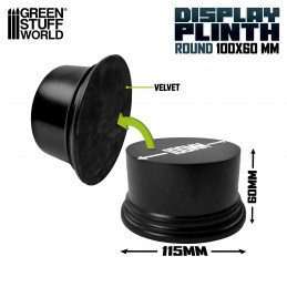 Round Block Plinth 10cm - Black | Round Cylinder Plinths