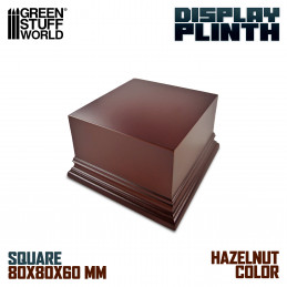 Square Top Display Plinth 8x8 cm - Hazelnut Brown | Squared Plinths