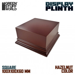 Square Top Display Plinth 10x10cm - Hazelnut Brown | Squared Plinths