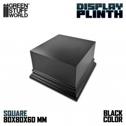 Square Top Display Plinth 8x8 cm - Black | Squared Plinths