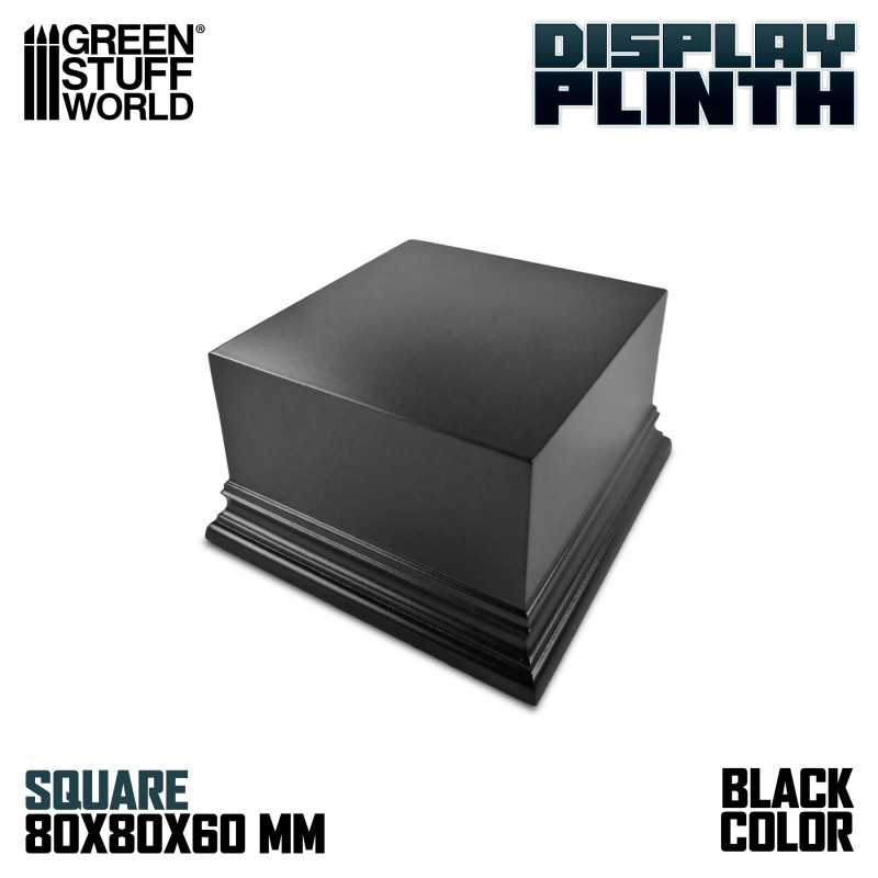 Socle Carré Ouvragé 8x8 cm - Noir | Socles Carrés