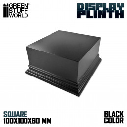 Square Top Display Plinth 10x10cm - Black | Squared Plinths