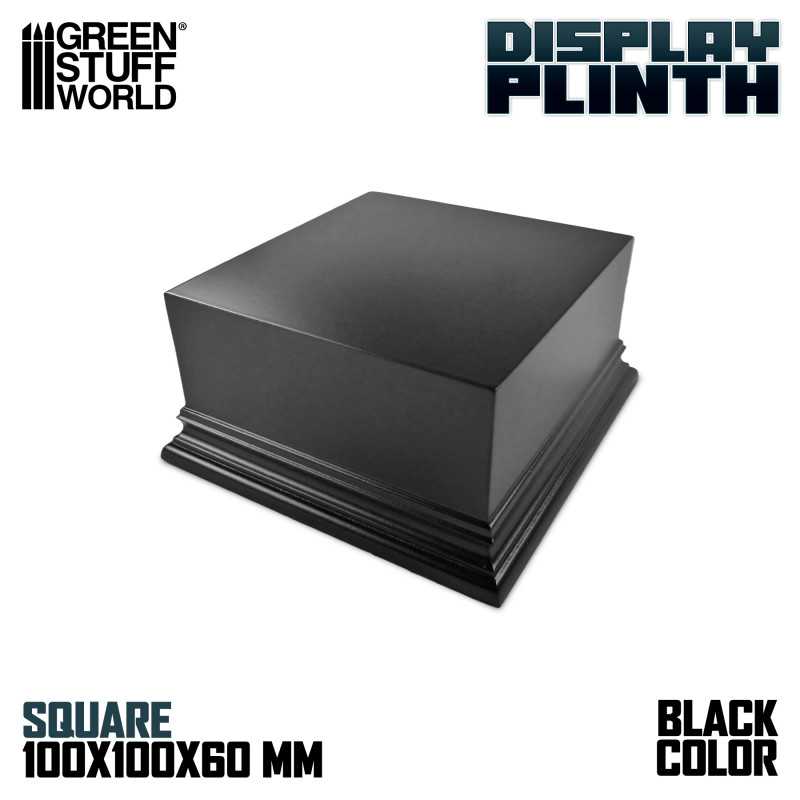 Quadratischer Ausstellungssockel 10x10cm - Schwarz | Quader Holzsockel