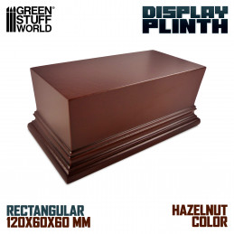 Rectangular Top Display Plinth 12x6cm - Hazelnut Brown | Squared Plinths