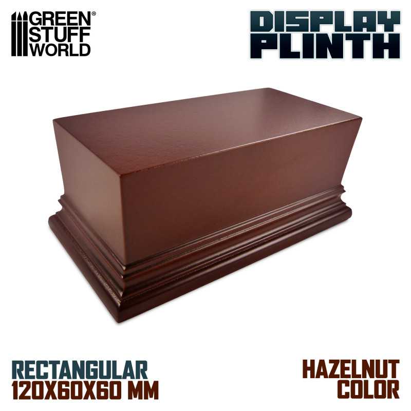 Rectangular Top Display Plinth 12x6cm - Hazelnut Brown | Squared Plinths