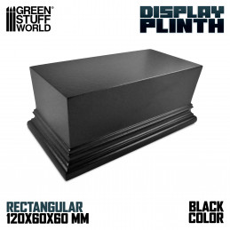 Rectangular Top Display Plinth 12x6cm - Black | Squared Plinths