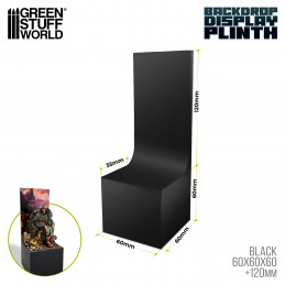 Backdrop Display Plinth 6x6x6cm Black | Backdrop Display Plinths