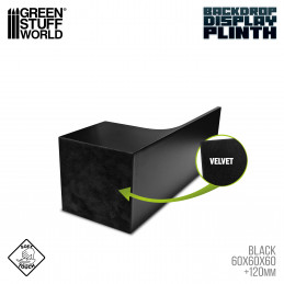 Backdrop Display Plinth 6x6x6cm Black | Backdrop Display Plinths