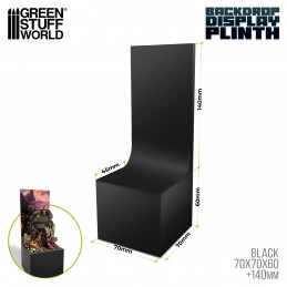 Backdrop Display Plinth 7x7x6cm Black | Backdrop Display Plinths