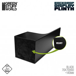 Backdrop Display Plinth 7x7x6cm Black | Backdrop Display Plinths